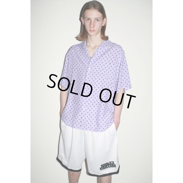 WACKO MARIA/SMALL DOTS OPEN COLLAR SHIRT（PURPLE）［スモールドット