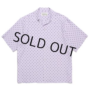 画像: WACKO MARIA/SMALL DOTS OPEN COLLAR SHIRT（PURPLE）［スモールドットオープンカラーシャツ-23春夏］