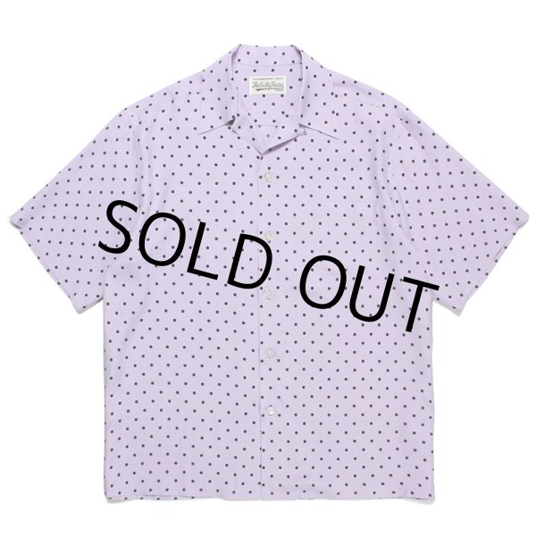 WACKO MARIA/SMALL DOTS OPEN COLLAR SHIRT（PURPLE）［スモールドット