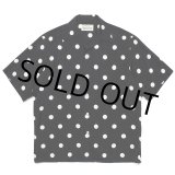 画像: WACKO MARIA/DOTS OPEN COLLAR SHIRT（BLACK）［ドットオープンカラーシャツ-23春夏］