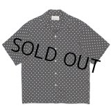 画像: WACKO MARIA/SMALL DOTS OPEN COLLAR SHIRT（BLACK）［スモールドットオープンカラーシャツ-23春夏］