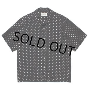 画像: WACKO MARIA/SMALL DOTS OPEN COLLAR SHIRT（BLACK）［スモールドットオープンカラーシャツ-23春夏］