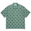 画像1: WACKO MARIA/DOTS OPEN COLLAR SHIRT（GREEN）［ドットオープンカラーシャツ-23春夏］ (1)