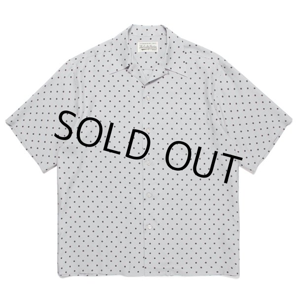 画像1: WACKO MARIA/SMALL DOTS OPEN COLLAR SHIRT（GRAY）［スモールドットオープンカラーシャツ-23春夏］ (1)