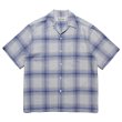 画像1: WACKO MARIA/OMBRE CHECK OPEN COLLAR SHIRT（WHITE/PURPLE）［オンブレチェックオープンカラーシャツ-23春夏］ (1)