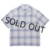 画像: WACKO MARIA/OMBRE CHECK OPEN COLLAR SHIRT（WHITE/PURPLE）［オンブレチェックオープンカラーシャツ-23春夏］