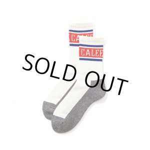 画像: CALEE/Jacquard pile socks（Blue）［ジャガードパイルソックス-23春夏］