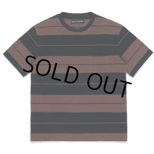 画像: WACKO MARIA/STRIPED T-SHIRT（BROWN/BLACK）［ストライプT-23春夏］