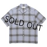 画像: WACKO MARIA/OMBRE CHECK OPEN COLLAR SHIRT（PURPLE/BLACK）［オンブレチェックオープンカラーシャツ-23春夏］