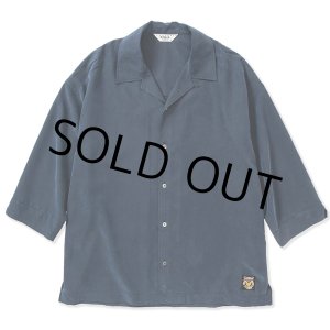 画像: CALEE/3/4 Sleeve R/P drop shoulder shirt（Navy） 【50%OFF】［ドロップショルダー7分袖シャツ-23春夏］