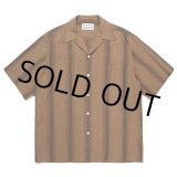 画像: WACKO MARIA/STRIPED OPEN COLLAR SHIRT（BROWN）［ストライプオープンカラーシャツ-23春夏］