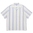 画像1: WACKO MARIA/STRIPED OPEN COLLAR SHIRT（WHITE）［ストライプオープンカラーシャツ-23春夏］ (1)