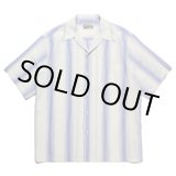 画像: WACKO MARIA/STRIPED OPEN COLLAR SHIRT（WHITE）［ストライプオープンカラーシャツ-23春夏］