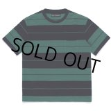 画像: WACKO MARIA/STRIPED T-SHIRT（GREEN/BLACK）［ストライプT-23春夏］