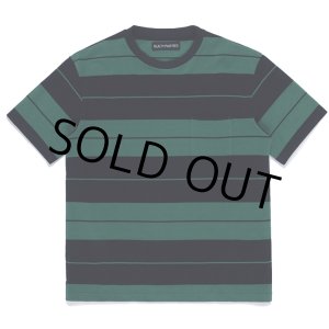 画像: WACKO MARIA/STRIPED T-SHIRT（GREEN/BLACK）［ストライプT-23春夏］