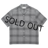 画像: WACKO MARIA/OMBRE CHECK OPEN COLLAR SHIRT（GRAY/BLACK）［オンブレチェックオープンカラーシャツ-23春夏］