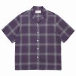 画像1: WACKO MARIA/OMBRE CHECK OPEN COLLAR SHIRT（PURPLE）［オンブレチェックオープンカラーシャツ-23春夏］ (1)