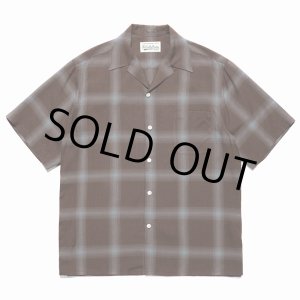 画像: WACKO MARIA/OMBRE CHECK OPEN COLLAR SHIRT（BROWN）［オンブレチェックオープンカラーシャツ-23春夏］