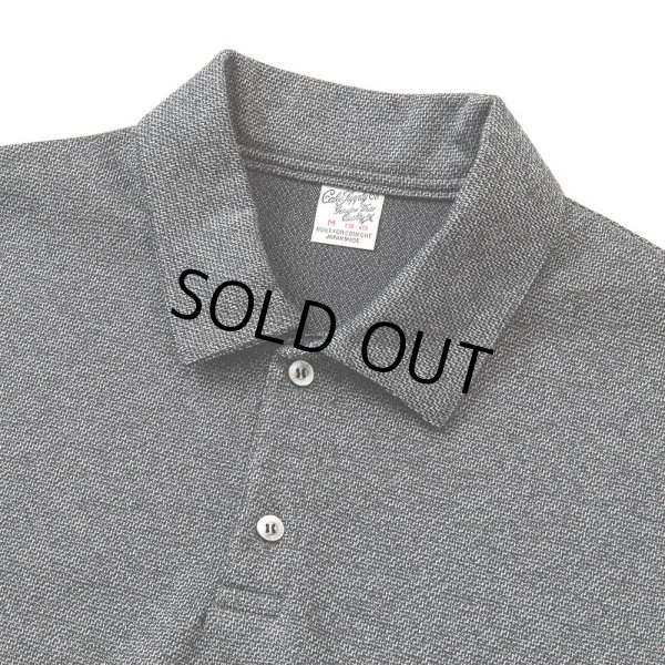 画像2: CALEE/Mix tweed jersey type drop shoulder polo shirt（Gray） 【50%OFF】［ドロップショルダーポロシャツ-23春夏］ (2)