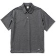 画像1: CALEE/Mix tweed jersey type drop shoulder polo shirt（Gray） 【50%OFF】［ドロップショルダーポロシャツ-23春夏］ (1)