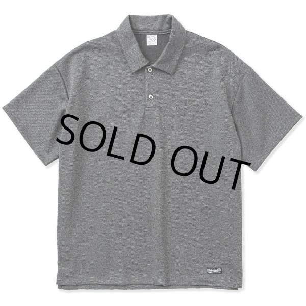 画像1: CALEE/Mix tweed jersey type drop shoulder polo shirt（Gray） 【50%OFF】［ドロップショルダーポロシャツ-23春夏］ (1)