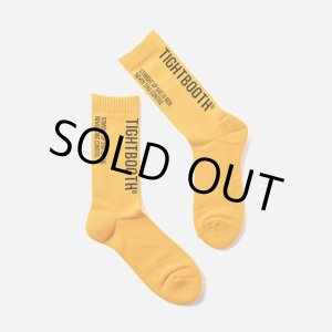 画像: TIGHTBOOTH/LABEL LOGO SOCKS（Yellow） 【20%OFF】［レーベルロゴソックス-23春夏］