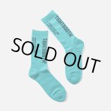 画像: TIGHTBOOTH/LABEL LOGO SOCKS（Turquoise） 【20%OFF】［レーベルロゴソックス-23春夏］