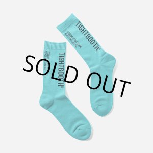 画像: TIGHTBOOTH/LABEL LOGO SOCKS（Turquoise） 【20%OFF】［レーベルロゴソックス-23春夏］