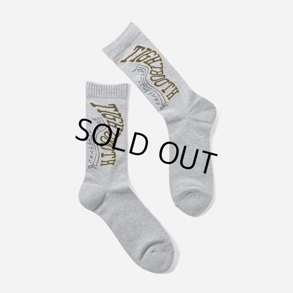 画像1: TIGHTBOOTH/ACID LOGO SOCKS（Gray） 【20%OFF】［アシッドロゴソックス-23春夏］ (1)