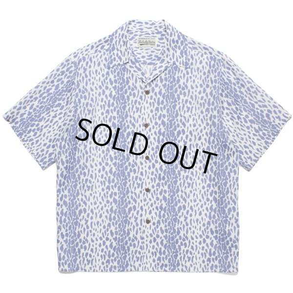 画像1: WACKO MARIA/LEOPARD OPEN COLLAR SHIRT（PURPLE）［レオパードオープンカラーシャツ-23春夏］ (1)