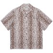 画像1: WACKO MARIA/LEOPARD OPEN COLLAR SHIRT（BROWN）［レオパードオープンカラーシャツ-23春夏］ (1)