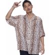 画像2: WACKO MARIA/LEOPARD OPEN COLLAR SHIRT（BROWN）［レオパードオープンカラーシャツ-23春夏］ (2)