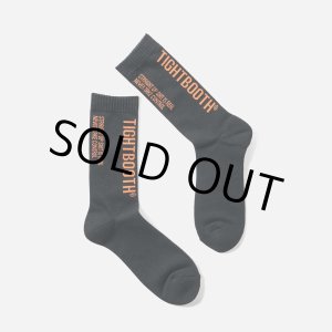 画像: TIGHTBOOTH/LABEL LOGO SOCKS（Black）［レーベルロゴソックス-23春夏］