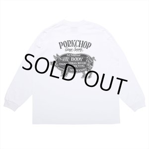 画像: PORKCHOP/PORK BACK L/S TEE（WHITE）［プリント長袖T-23春夏］