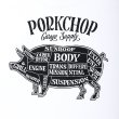 画像4: PORKCHOP/PORK BACK L/S TEE（WHITE）［プリント長袖T-23春夏］ (4)