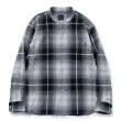 画像1: RATS/STAND COLLAR CHECK SHIRT（GRAY CHECK）［スタンドカラーチェックシャツ-23春夏］ (1)