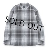 画像: RATS/STAND COLLAR CHECK SHIRT（GRAY CHECK） 【30%OFF】［スタンドカラーチェックシャツ-23春夏］