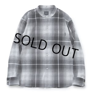画像: RATS/STAND COLLAR CHECK SHIRT（GRAY CHECK） 【30%OFF】［スタンドカラーチェックシャツ-23春夏］