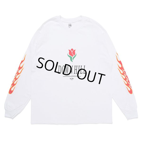 画像1: CHALLENGER/L/S DOWNHILL TEE（WHITE）［プリント長袖T-23秋冬］ (1)