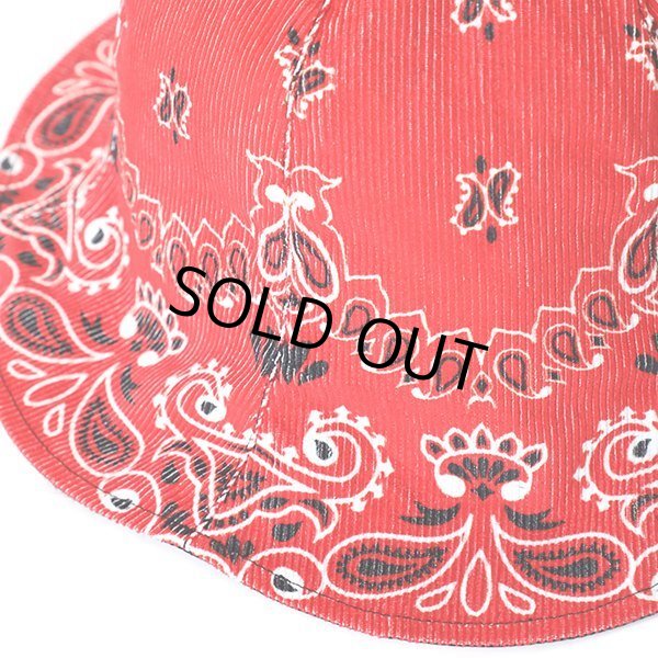 画像3: CHALLENGER/REVERSIBLE BANDANA HAT（RED）［リバーシブルバンダナハット-23秋冬］ (3)