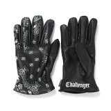 画像: CHALLENGER/BANDANA LEATHER GLOVE（BLACK）［バンダナレザーグローブ-23秋冬］