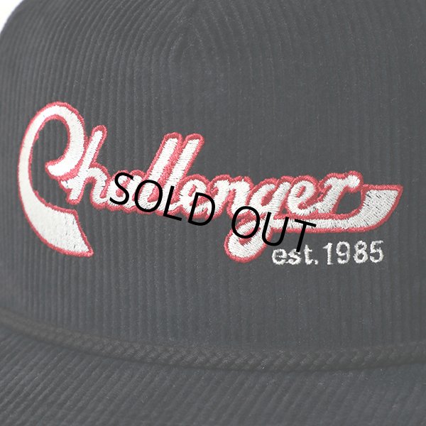 画像4: CHALLENGER/VERSITY CORDUROY CAP（BLACK）［コーデュロイキャップ-23秋冬］ (4)