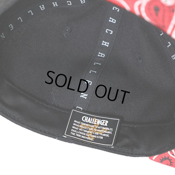 CHALLENGER/CL BASEBALL CAP（BLACK/RED）［B.Bキャップ-23秋冬
