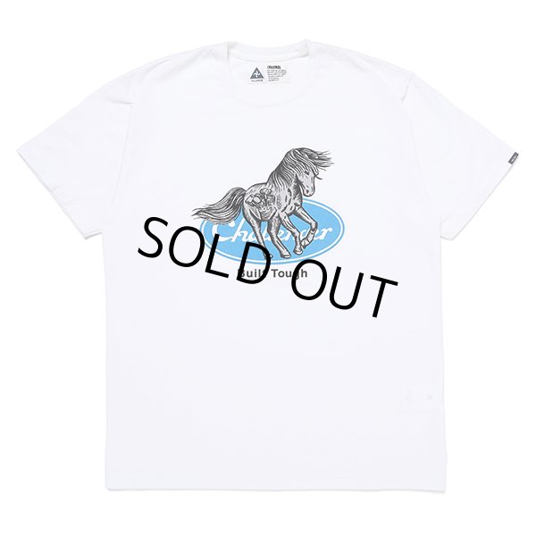 画像1: CHALLENGER/HORSE TEE（WHITE）［プリントT-23秋冬］ (1)