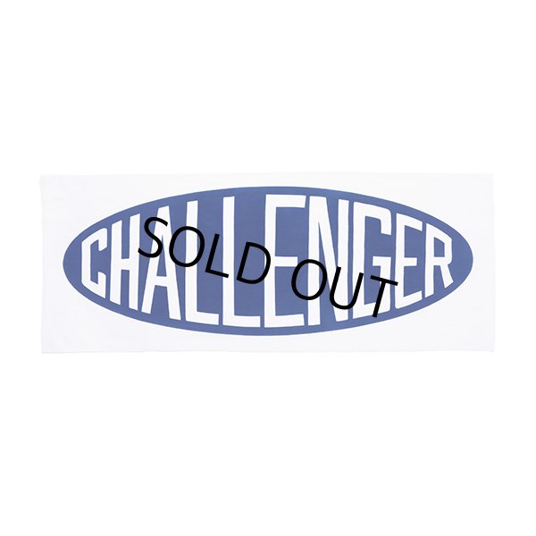 画像1: CHALLENGER/OVAL LOGO TENUGUI（WHITE）［手ぬぐい-23秋冬］ (1)