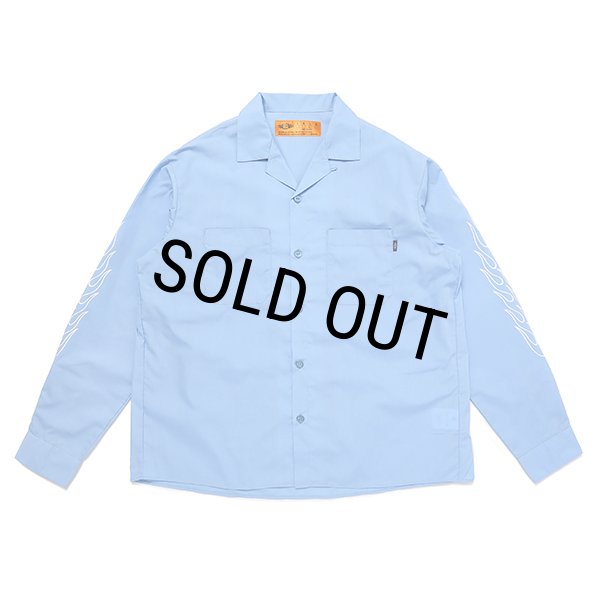 画像1: CHALLENGER/L/S FIRE WORK SHIRT（SAX BLUE）［ファイヤーワークシャツ-23秋冬］ (1)