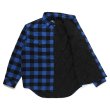 画像3: CHALLENGER/BUFFALO CHECK LINING SHIRT（NAVY/BLACK）［バッファローチェックライニングシャツ-23秋冬］ (3)