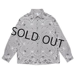画像: CHALLENGER/L/S BANDANA NEL SHIRT（GRAY）［バンダナネルシャツ-23秋冬］