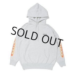 画像: CHALLENGER/FLAMES HOODIE（HEATHER GRAY）［プルオーバーパーカー-23秋冬］