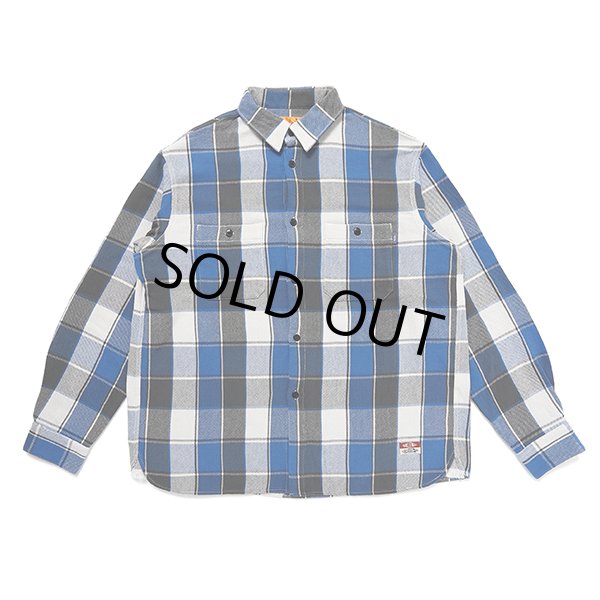 画像1: CHALLENGER/L/S BIG CHECK SHIRT（BLUE）［ビッグチェックシャツ-23秋冬］ (1)